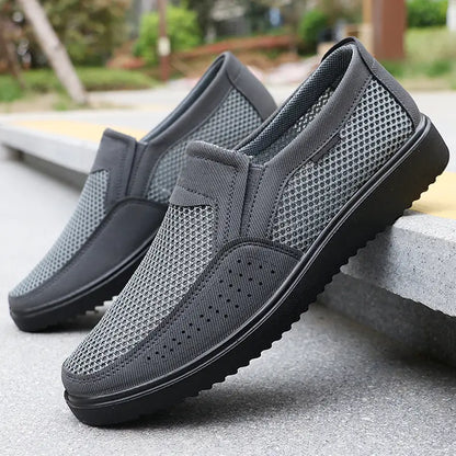 🔥【Rabat 50% 】👟🍃【39–47】Letnie męskie buty płócienne z przewiewną siatką, duże rozmiary