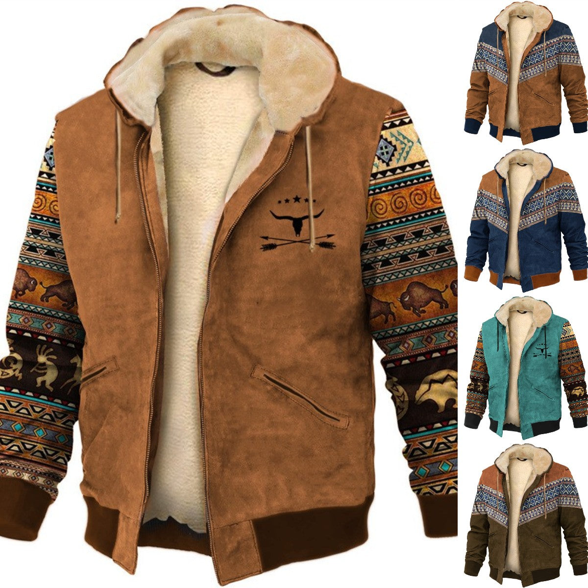 【S-4XL】🔥Muška ležerna jesen i zima plus debeli baršunasti kaput i topla kapuljača od janjeće vune