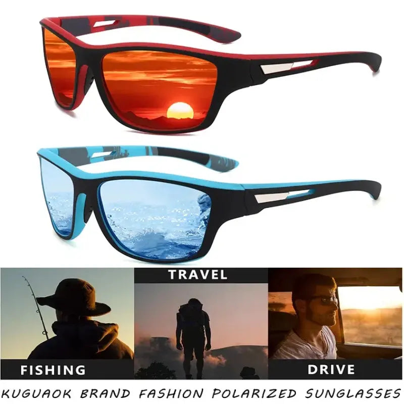 🚵‍♂️😎 【50% zniżki 🔥】🎣🕶️ Sportowe okulary przeciwsłoneczne, polaryzacyjne, z lustrzanymi szkłami, nowoczesne i pyłoszczelne, idealne do jazdy na rowerze na świeżym powietrzu