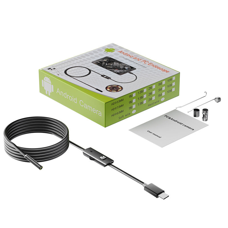 📱Nowy 7-milimetrowy endoskop przemysłowy z bezpośrednim podłączeniem kamery typu C do telefonów z systemem Android (endoskop wodoodporny)