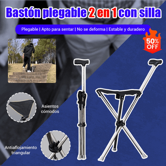 ✨Sklopivi štap za hodanje 2 u 1 sa stolicom, štakama protiv pada, sklopivim i prenosivim✅Teleskopski štapovi za planinarenje