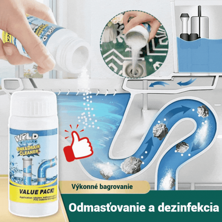 🔥Top hit 🛁💦【Kúp 1 a získaj 1 zadarmo】🌟Čistič drezov a odtokov - Pena s vysokou hustotou z extraktov a rozkladných enzýmov.
