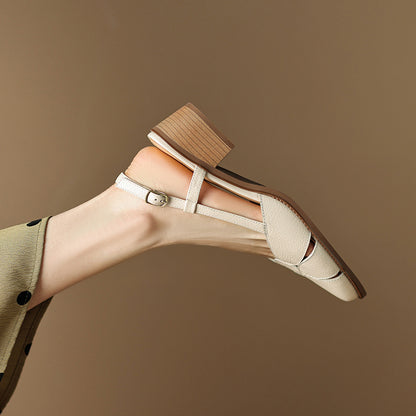 ✨🔥👡【Cantitate limitată】 Sandale de damă 2025, vârf ascuțit, lucrate manual din piele naturală anti-alunecare moale la modă și versatile