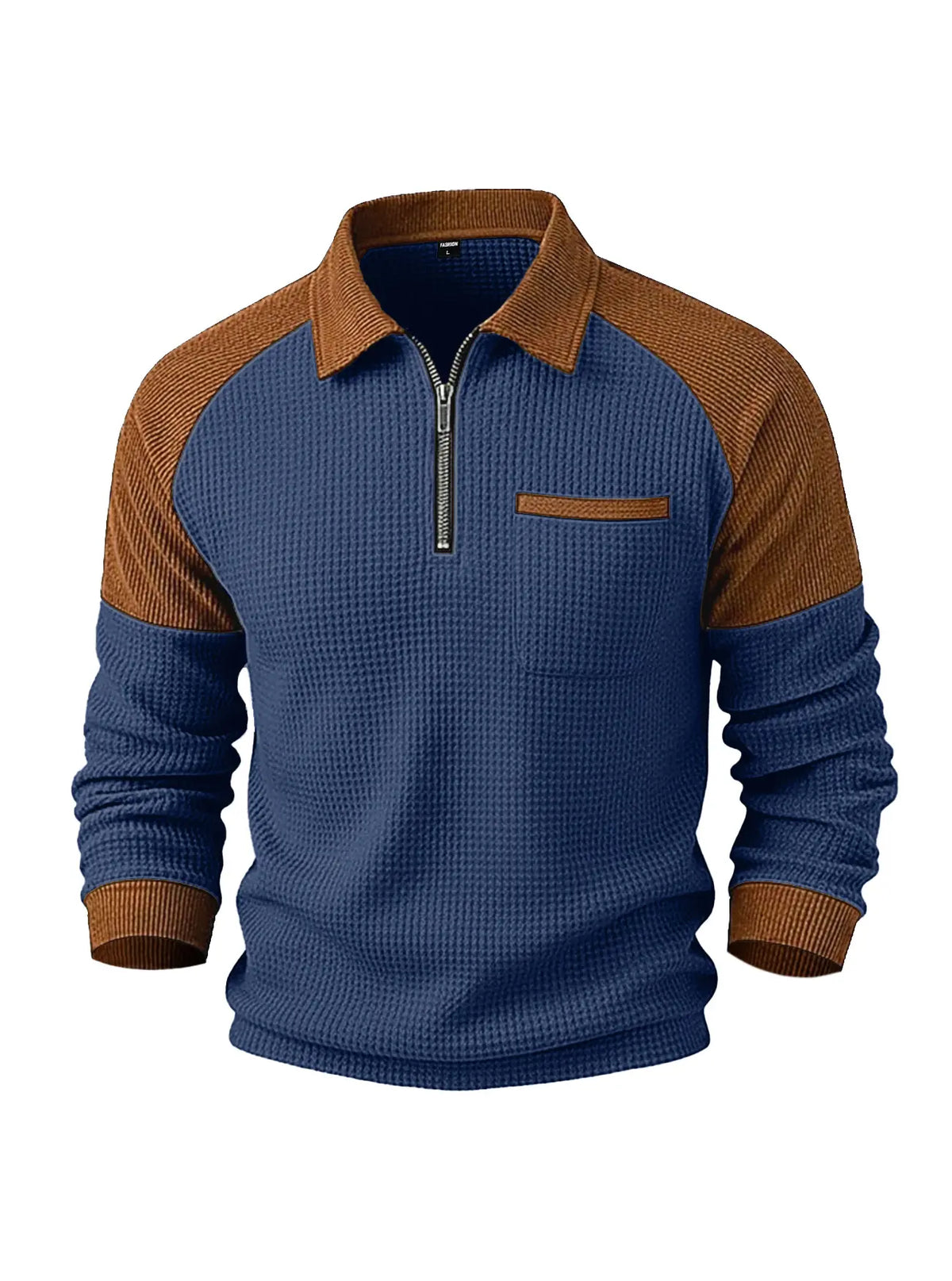 👕【S-3XL】Muška majica s dolčevita ovratnikom i uzorkom vafla✨🧥