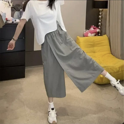 🧊👖 Ljetne široke hlače od ledene svile – moderne, cool i s efektom mršavljenja