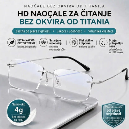 👓 Visokokvalitetne, izuzetno lagane i visokoprozirne profesionalne naočale bez okvira sa zaštitom od plavog svjetla. Unisex dizajn. ✨