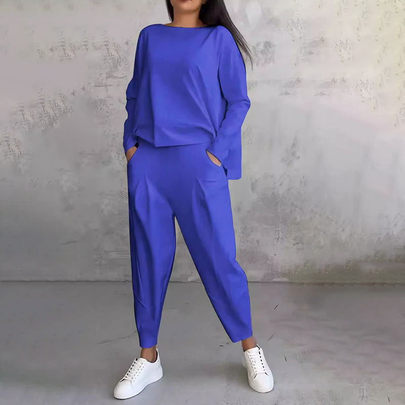 ✨🌹👚Traje de dos piezas de cuello redondo para mujer, novedad de verano de 2025