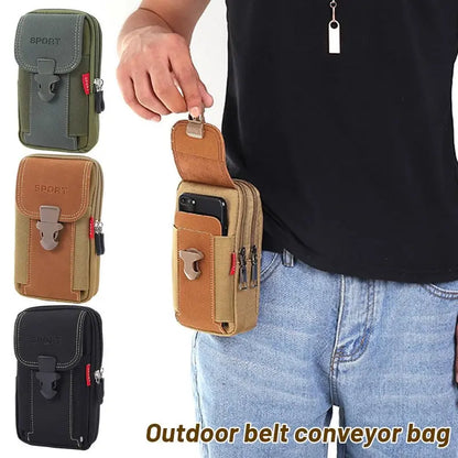 【📢50% de descuento】Bolso para teléfono móvil informal para hombre, bolso deportivo multifuncional para exteriores
