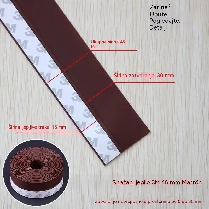 🚪【5M】 PVC brtvena traka za vrata – otporna na prašinu i propuh