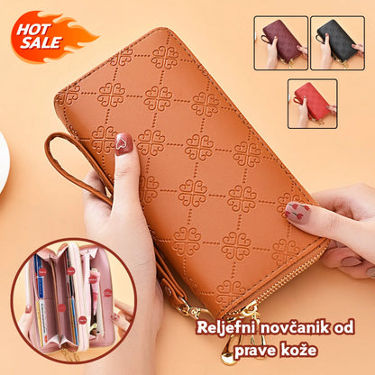 👜✨🔥【45% OFF】Dugi novčanik s dvostrukim patentnim zatvaračem i velikim kapacitetom, dvostruki sloj