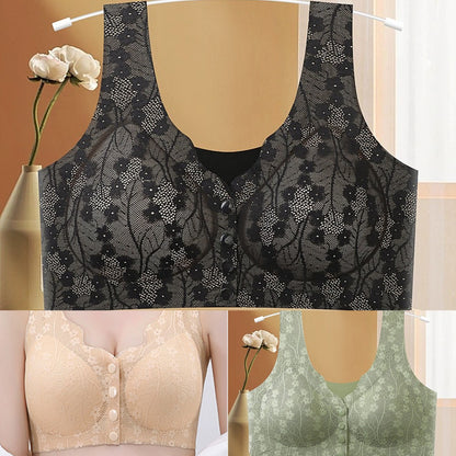 😍【M-4XL Pakiranje od 5 dijelova】Ženski grudnjak bez žice s prednjim gumbima ❤️【40-100 kg】