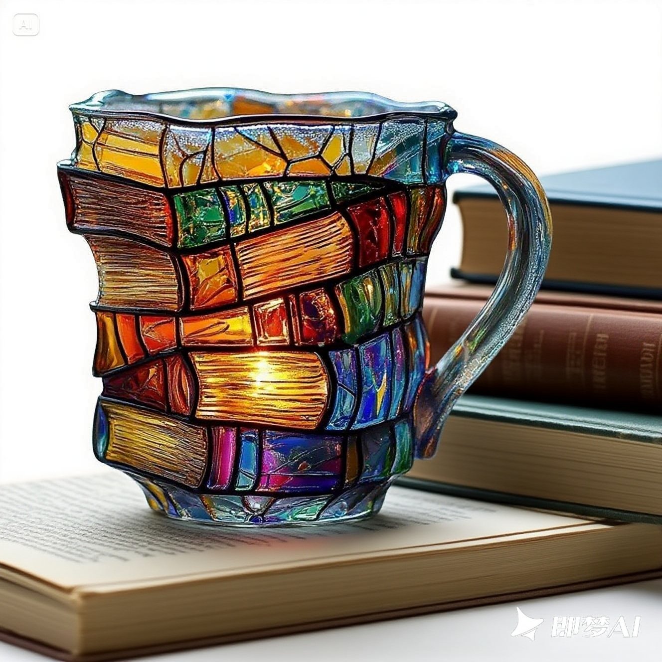 【Cumpărați  unul și primiți unul gratuit】📚Ceașcă de cafea pictată 3D în formă de carte