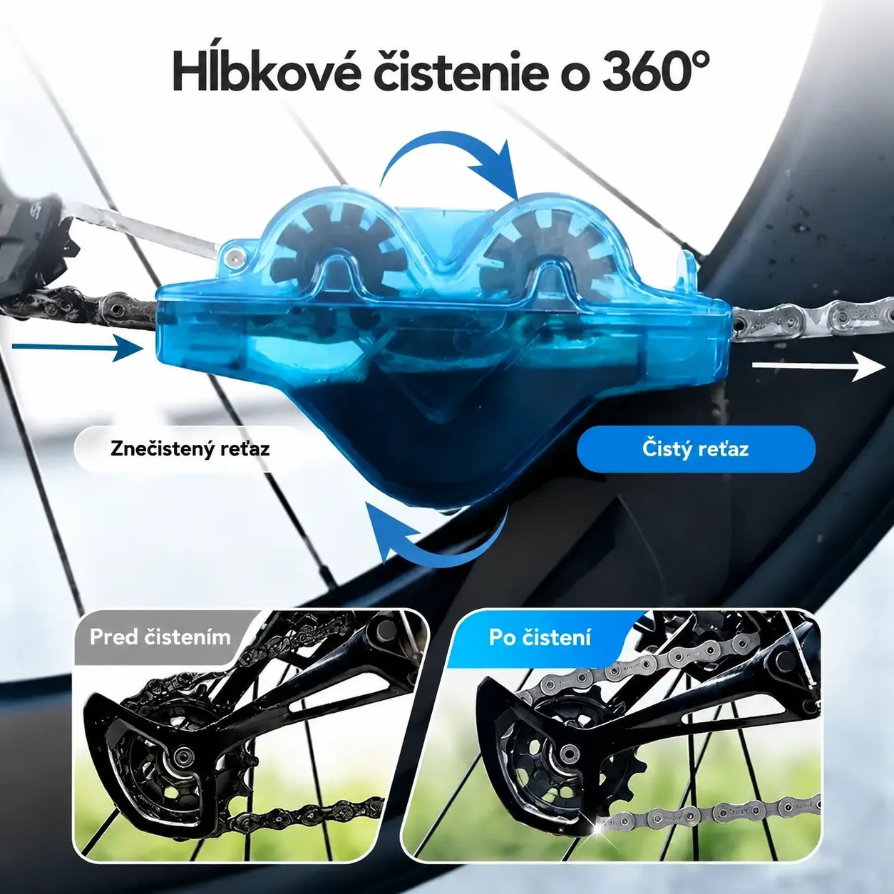 📢📢 50% zľava! ⏰ Kefa na čistenie reťaze bicykla