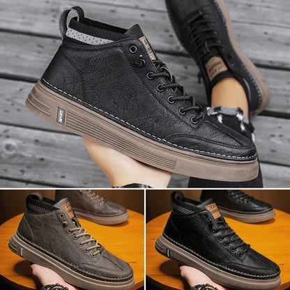 💪【39-44】Zapatos altos retro para hombre de otoño e invierno, estilo retro británico
