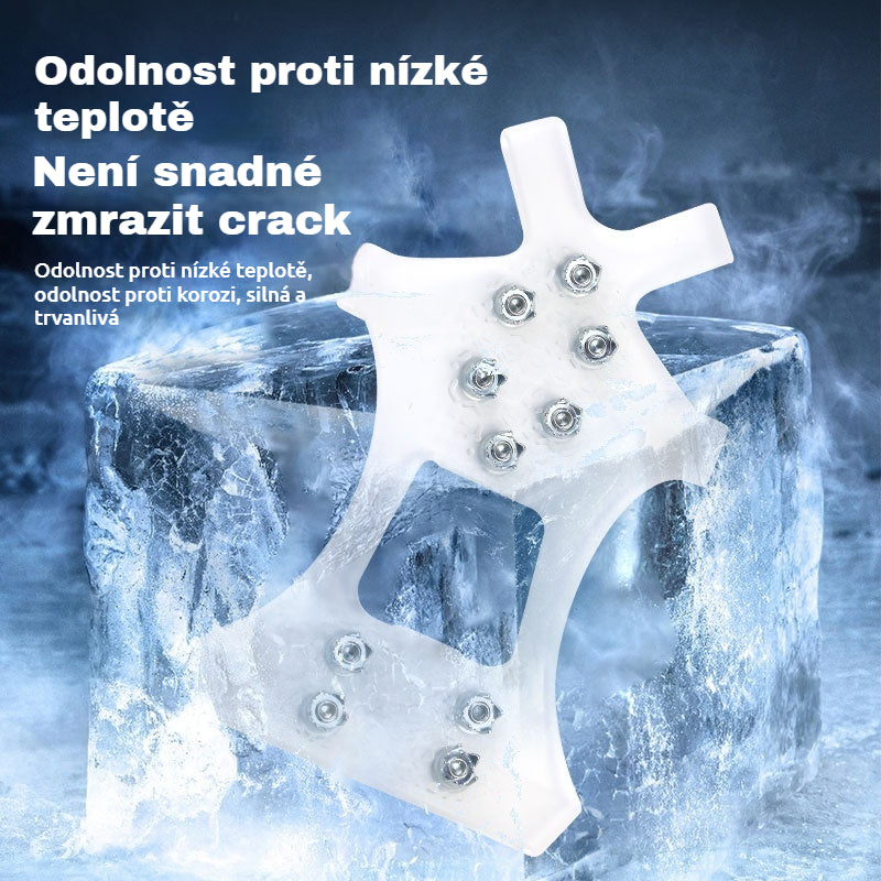 👴🚶🏔️【Dva seta (ukupno 4 komada)】🔥Nevidljive protuklizne kape za stopala s 5 zubaca, prozirne vanjske kape za planinarenje po snijegu, planinarenje, penjanje po stijenama, zimsku ledenu površinu, obavezni dio za starije osobe.