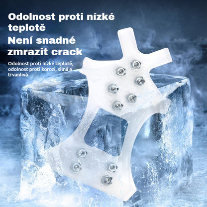 👴🚶🏔️【Dva seta (ukupno 4 komada)】🔥Nevidljive protuklizne kape za stopala s 5 zubaca, prozirne vanjske kape za planinarenje po snijegu, planinarenje, penjanje po stijenama, zimsku ledenu površinu, obavezni dio za starije osobe.