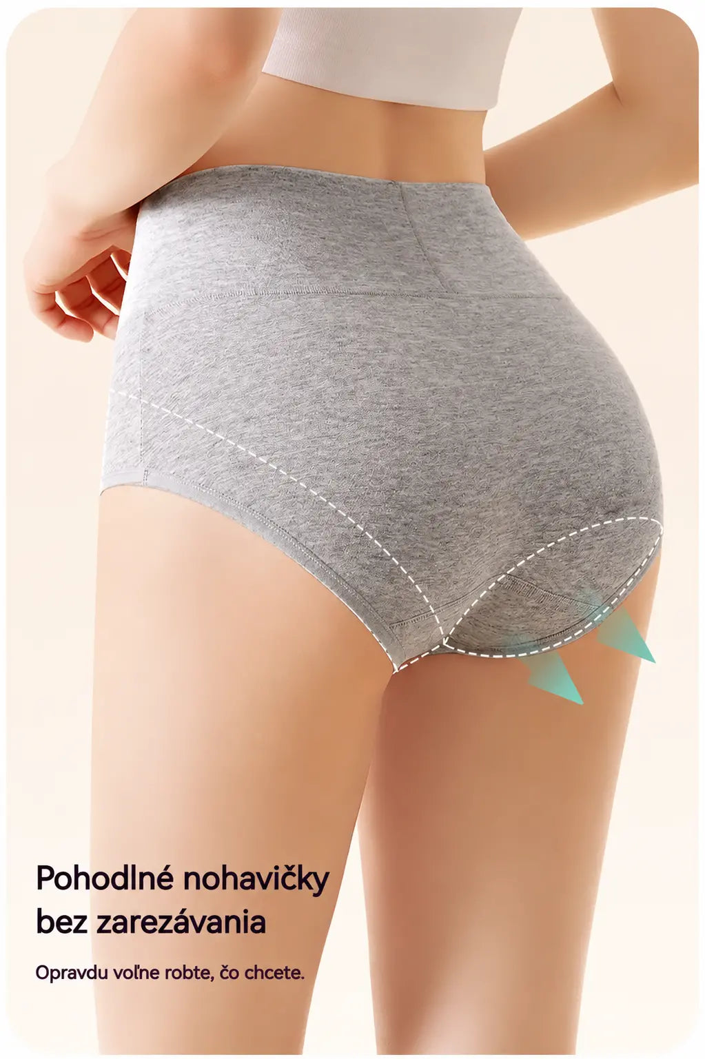 💖Posledný deň so zľavou 50% - 【6-dielna sada za 25 eur】Sťahujúce spodné prádlo s vysokým pásom na boky, vyrobené z prémiovej bavlny✨️ (45-95 kg)
