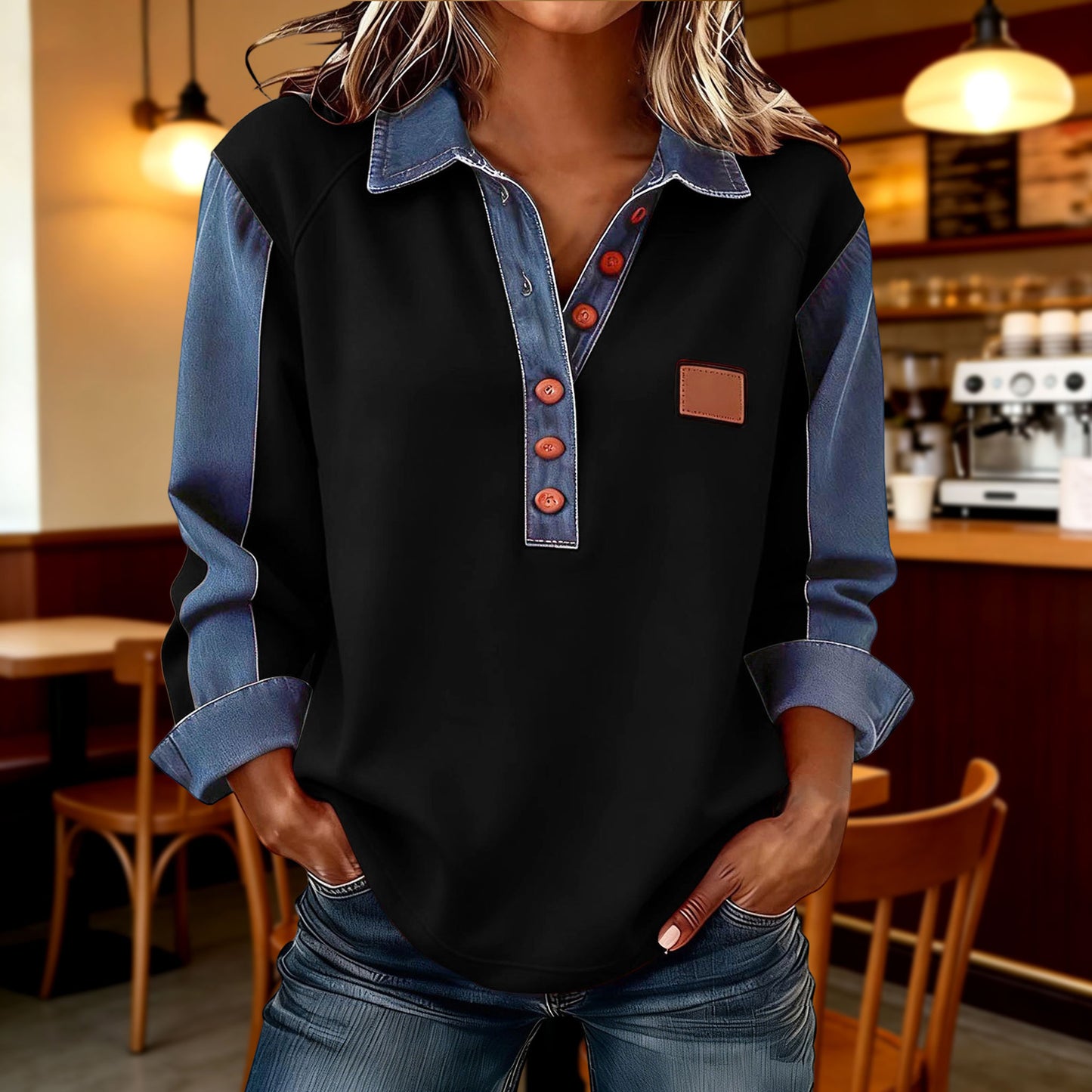 🍂 Polo majica za džins, ženska | Nova kolekcija jesen-zima 2026 | Širok rez, dugi rukavi 🍂