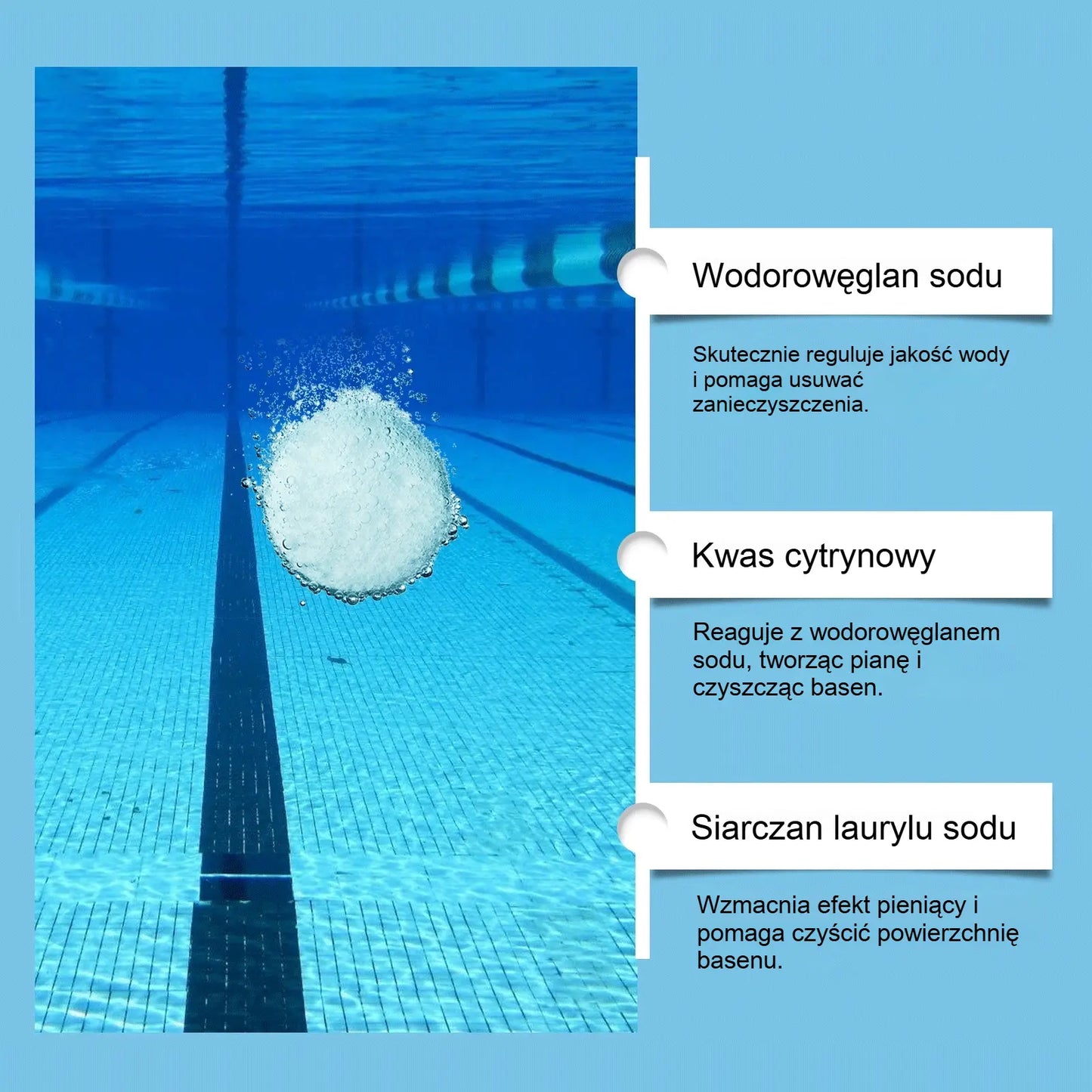 🔥【Kup 1, otrzymaj 1 gratis】🏊‍♀️💧Tabletki do czyszczenia basenu, zapewniają czystą i przejrzystą wodę