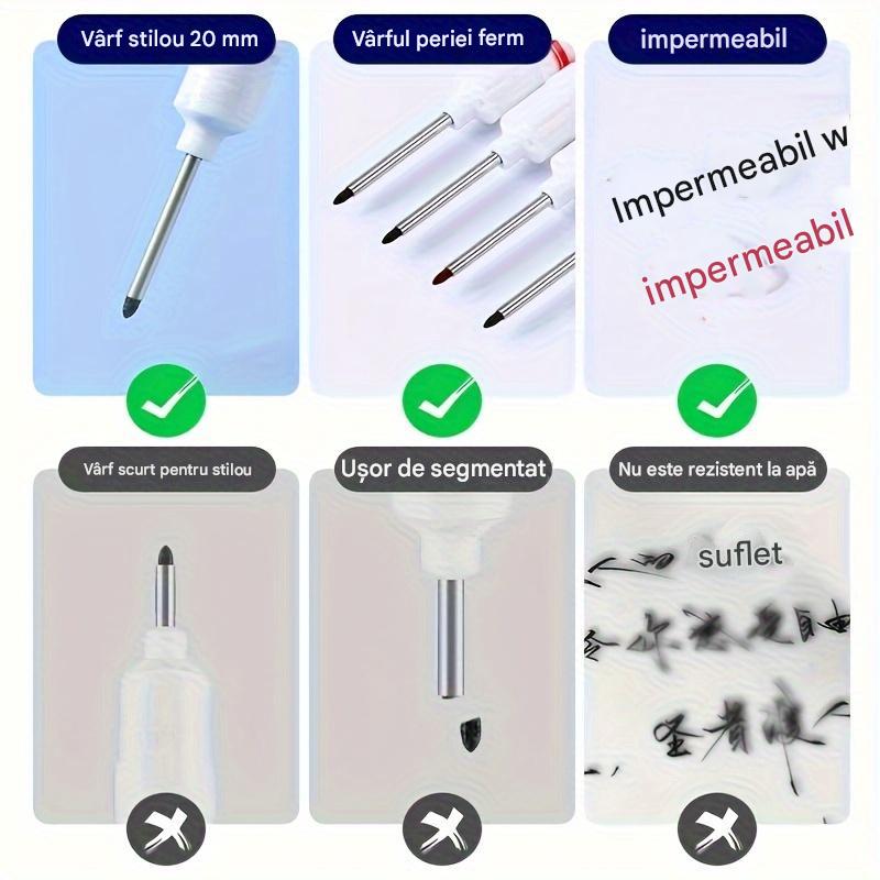 【💥10 kusov】👍20 mm dlhý hrot značkovača na hlboké otvory, špeciálne značkovacie pero na báze oleja na opracovanie dreva, vhodné na keramiku, inštaláciu v kúpeľni, dekoratívne upevnenie a označenie dreva