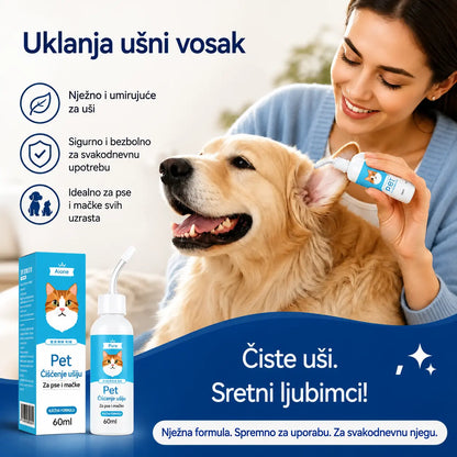 🐶🐱 Sredstvo za čišćenje ušiju za ublažavanje svrbeža ušiju kod pasa i mačaka.