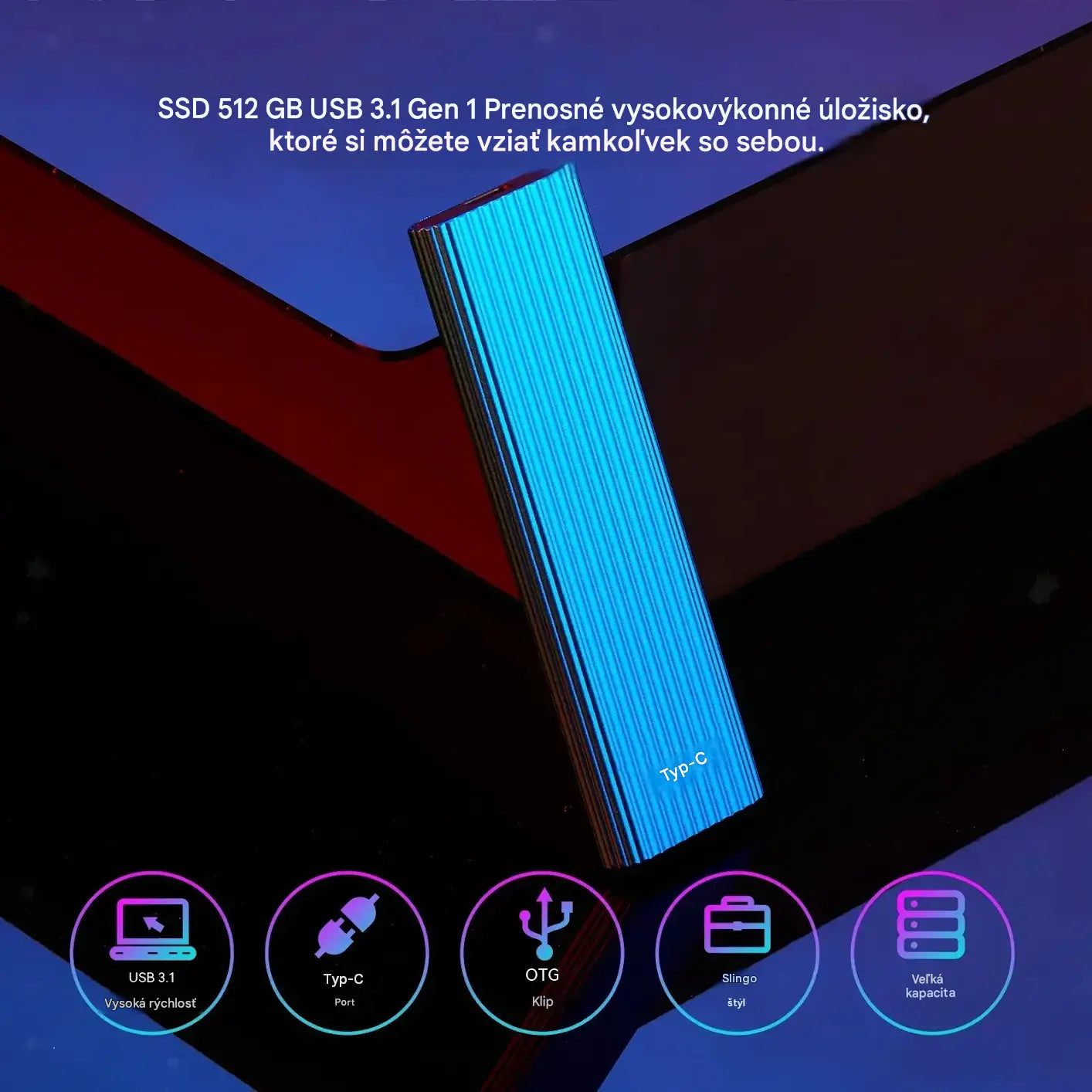 🏆Časovo obmedzená ponuka⚡ 🔥16TB prenosný mini SSD disk typu C s vysokou kapacitou