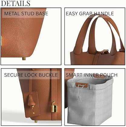 👜 Torba od prave kože sa zateznom vezicom i mini patentnim zatvaračem.