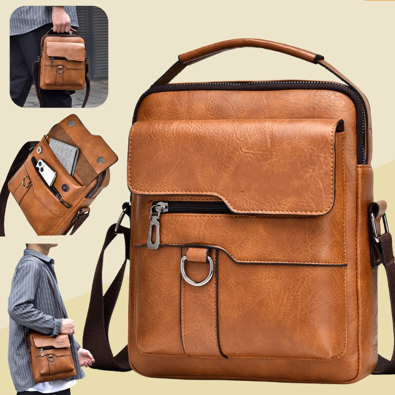 🔥Nová akcia 50% zľava 👜 Pánska moderná a každodenná kožená taška s veľkou kapacitou