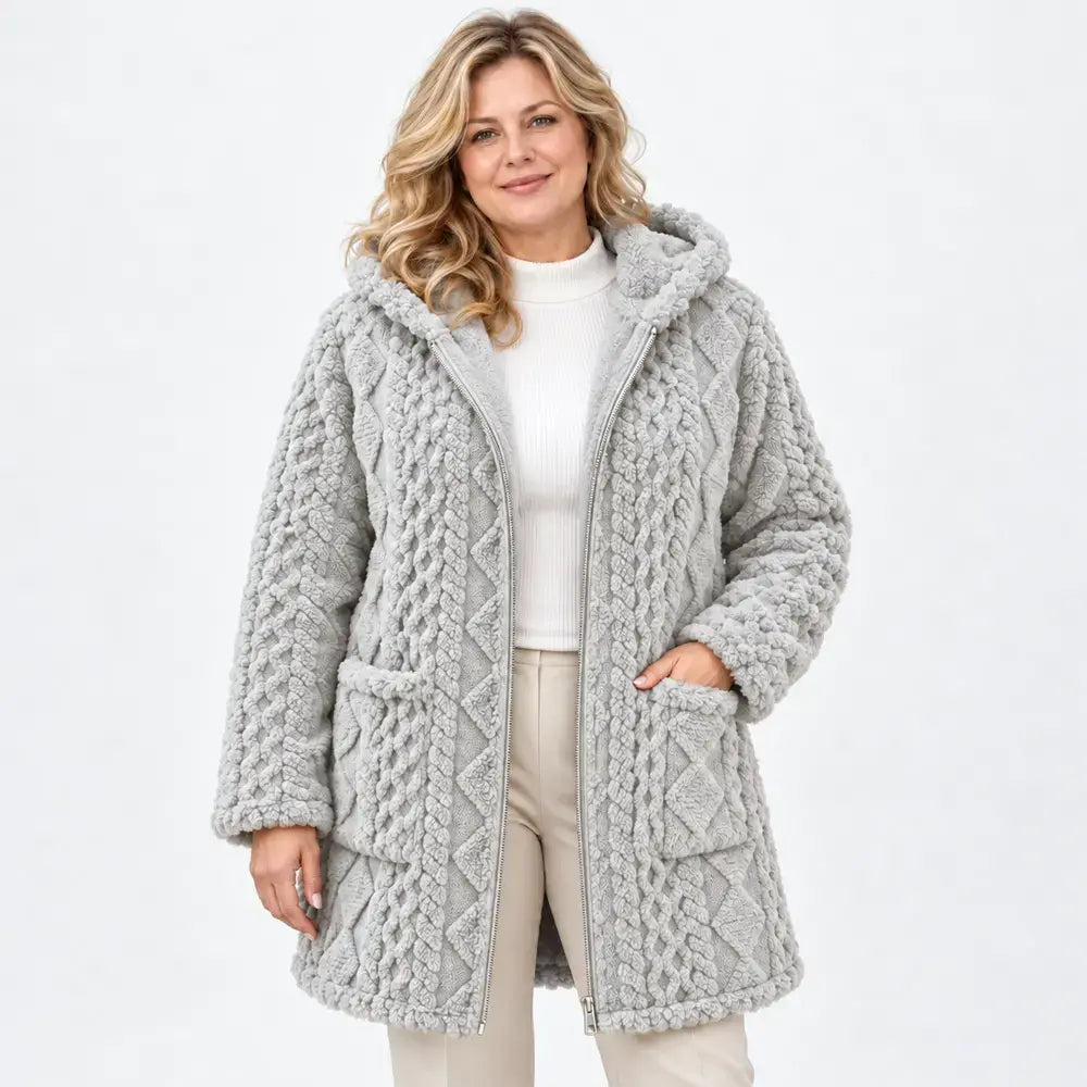 【S-3XL】Bestsellerowy damowy sweter rozpinany na zamek – gładki, dwustronny, pluszowy, casualowy, na jesień i zimę