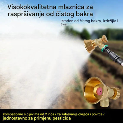 💦🔥Posebna vremenski ograničena ponuda🔥Mjedena poljoprivredna mlaznica za prskanje s podesivom mlaznicom 🌾