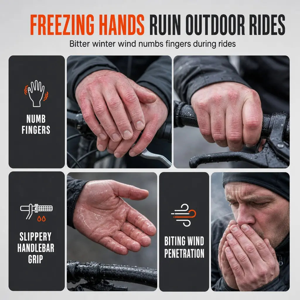 🧤❄️ ¡50% de descuento 🥳 Guantes de ciclismo impermeables para invierno: térmicos, compatibles con pantallas táctiles, repelentes al agua y antideslizantes. 🛡️