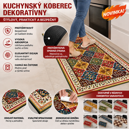 【40x60 + 40x120 cm】Protišmyková, odolná voči škvrnám a vysoko savá podlahová rohož.