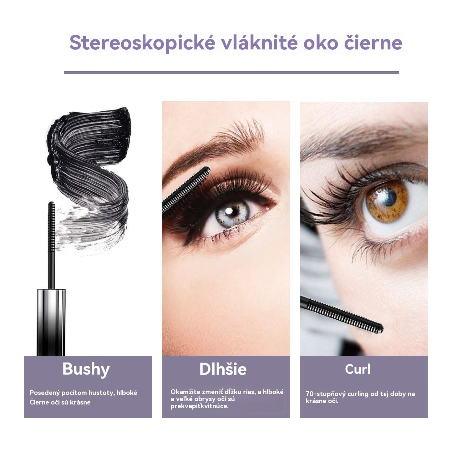 [Kup 1, a 1 dostaniesz gratis] Wodoodporny tusz do rzęs 3D, czarny + brązowy