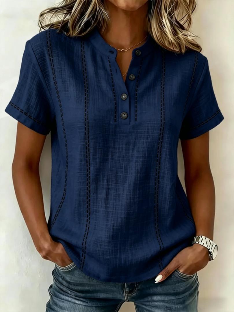 ⏳ Oferta czasowa ograniczona! ⏰【S-3XL】Nowa damska koszula casual krótkie ręce z bawełny i lnu