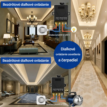 【Domáce potreby】【VÝPREDAJ】Bezdrôtový diaľkový ovládač, 30A vysokovýkonné relé