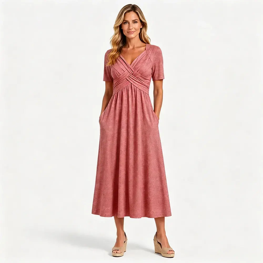 💟【Rabat 50%】【S‑3XL】Luźna sukienka średniej długości w jednolitym kolorze