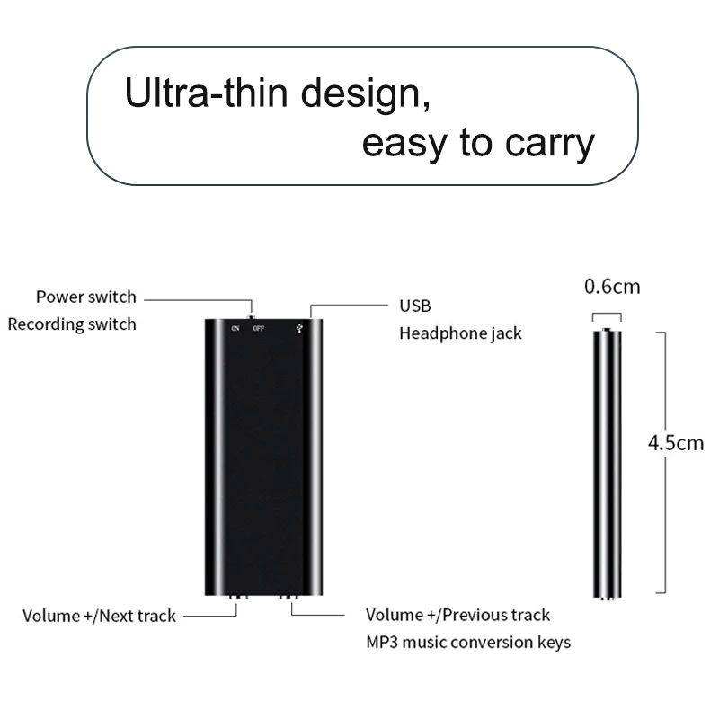 ⚡【16G】Mini snimač glasa s pametnom glasovnom aktivacijom