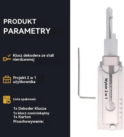 🔐Specjalne promocje w tym tygodniu🔑 - 50% zniżki🔥Dekoder kluczy ze stali nierdzewnej