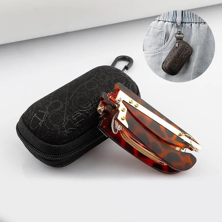 🔥【Kupite 1, dobijte 1 gratis】Sklopive naočale za čitanje s anti-plavim svjetlom i futrolom