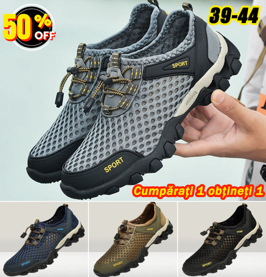 Nueva oferta 【39-44】 2025 zapatos de senderismo de malla transpirable para hombre de verano, impermeables y antideslizantes