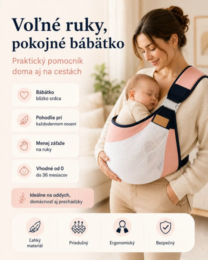 👶 Ľahký ergonomický nosič pre bábätká | Ideálny na prechádzky a cestovanie ✈️