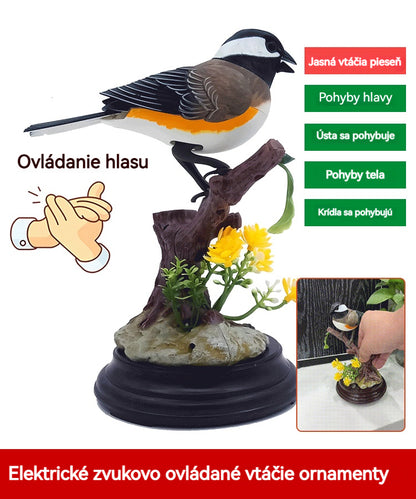 🦜🐦🐦【Kúp 1 a získaj 1 zadarmo】Kreatívne, roztomilé vtáčie ozdoby ovládané hlasom na dekoráciu stola v izbe.