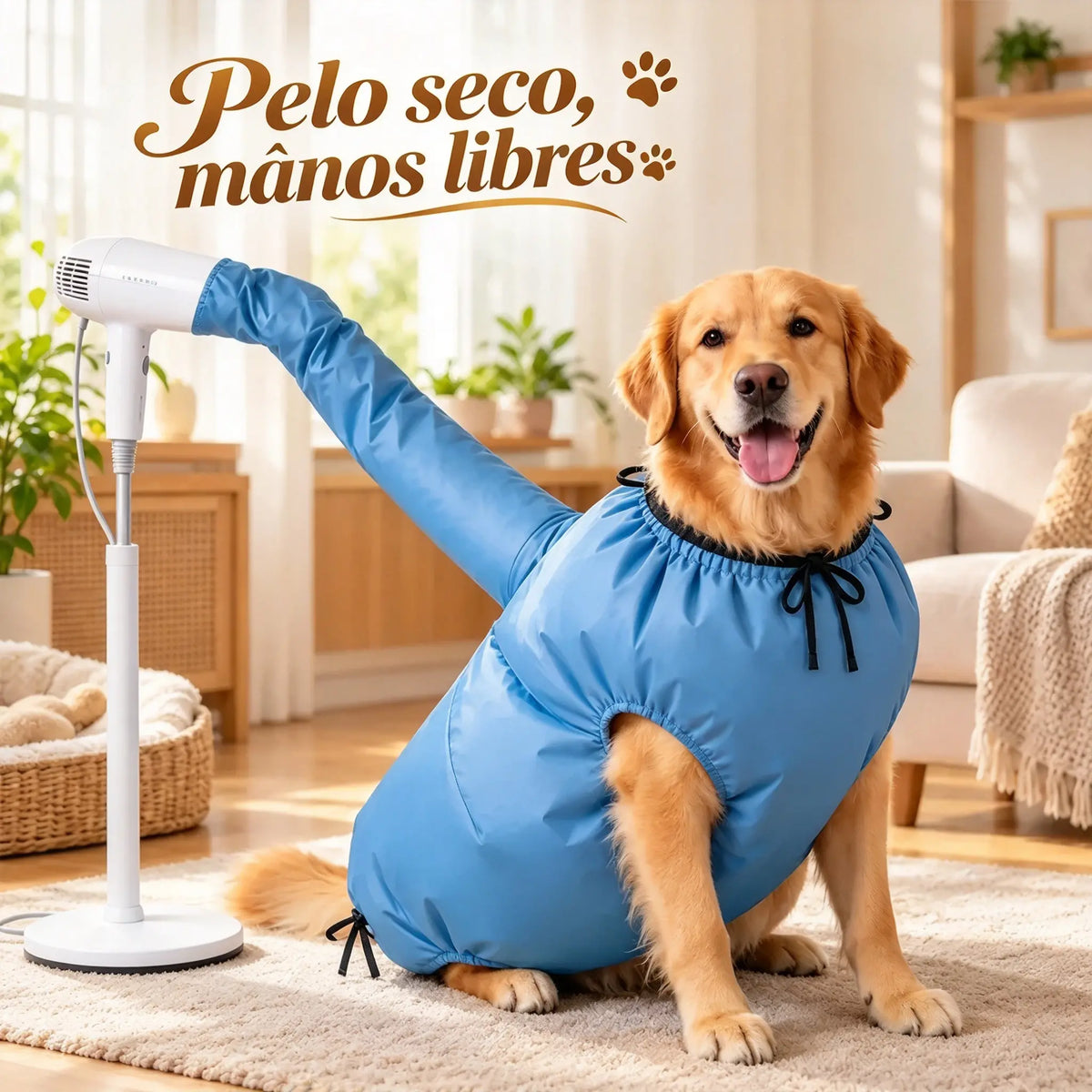 🐕 Bolsa portátil de secado rápido para perros y gatos ⚡ · Circulación de aire caliente a 360° · Sin pelos sueltos · Tallas S–XL 🌟!