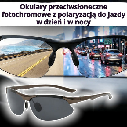 🕶️【Ostatni dzień promocji ⚡】 Okulary polaryzacyjne fotochromowe do jazdy w dzień i w nocy 🚗