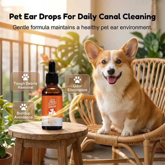【Compra 1 y llévate 1 gratis】🐶🐱 Gotas óticas naturales para perros y gatos contra la picazón y la acumulación de cerumen