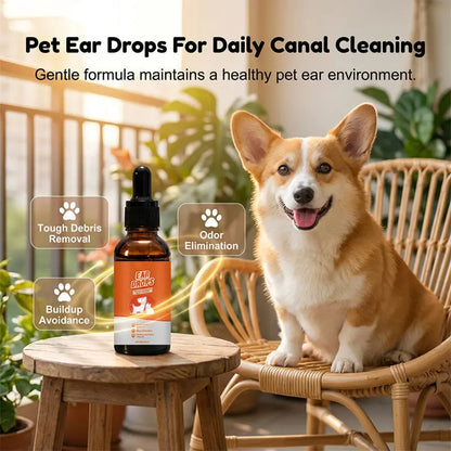 【Compra 1 y llévate 1 gratis】🐶🐱 Gotas óticas naturales para perros y gatos contra la picazón y la acumulación de cerumen
