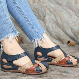 🩰【35-43】 Γυμνά δερμάτινα πέδιλα με τακούνι από μαλακό δέρμα--3624073