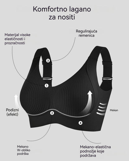 😍【Set od 4 kom】Bešavni ženski grudnjak bez žica ❤️【40–95 kg】