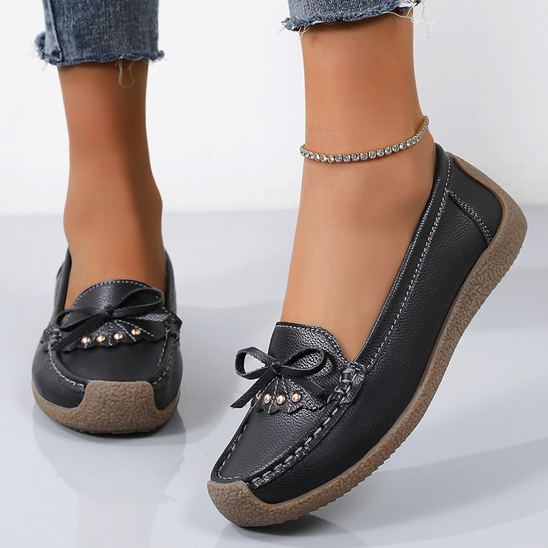 【35-44】 2025 pantofi casual din piele de damă în stil nou, talpă moale, suprafață moale 3924232