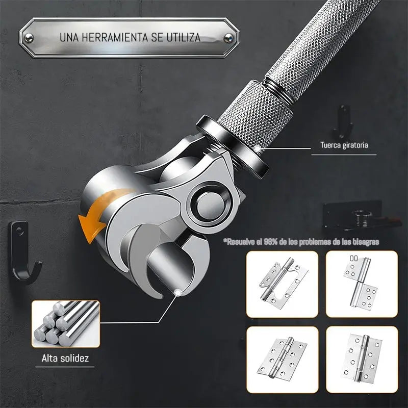 🧰🔧Llave universal ajustable para bisagras de puerta